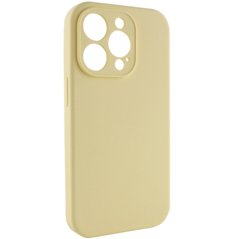 Фото Чехол Silicone Case Full Camera Protective (AA) NO LOGO для Apple iPhone 14 Pro (6.1") (Желтый / Mellow Yellow) на vchehle.ua
