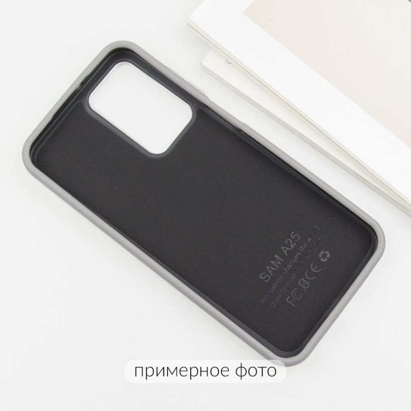 Кожаный чехол Leather Case Metal Buttons для Xiaomi Redmi 13C / Poco C65 (Titanium Gray) в магазине vchehle.ua