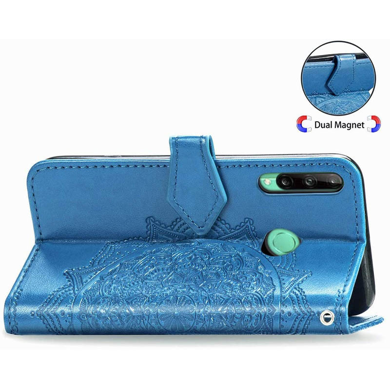 Купити Шкіряний чохол (книжка) Art Case з візитницею на Huawei Y6p (Синій) на vchehle.ua