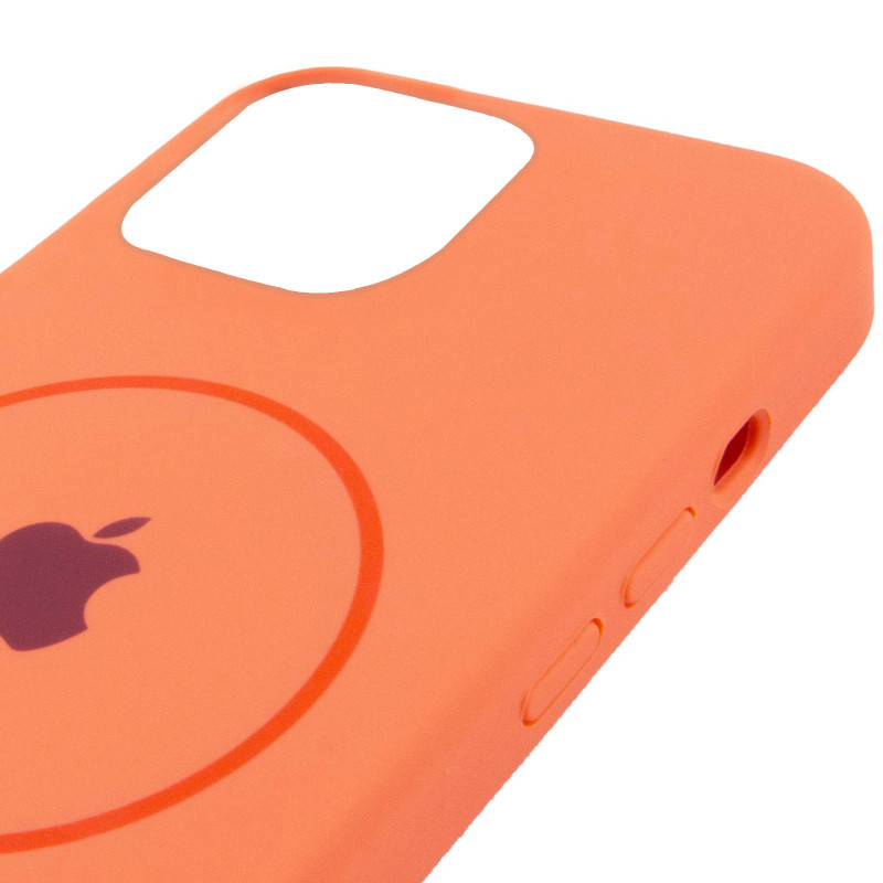 Чохол Silicone Case Full Protective (AA) with Magnetic Safe на Apple iPhone 11 Pro Max (6.5") (Помаранчевий / Papaya) в магазині vchehle.ua