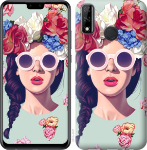 

Чохол Дівчина з квітами на Huawei Y8s 936318