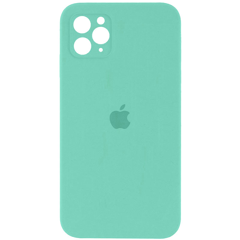 Чохол Silicone Case Square Full Camera Protective (AA) на Apple iPhone 11 Pro (5.8") (Бірюзовий / Turquoise)