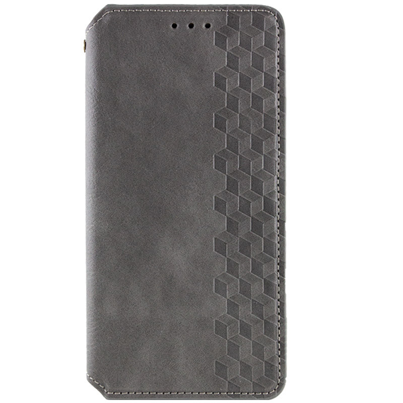 Кожаный чехол-книжка GETMAN Cubic (PU) для Samsung Galaxy A35 (Серый)