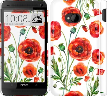 

Чехол Нарисованные маки для HTC One M7 743872