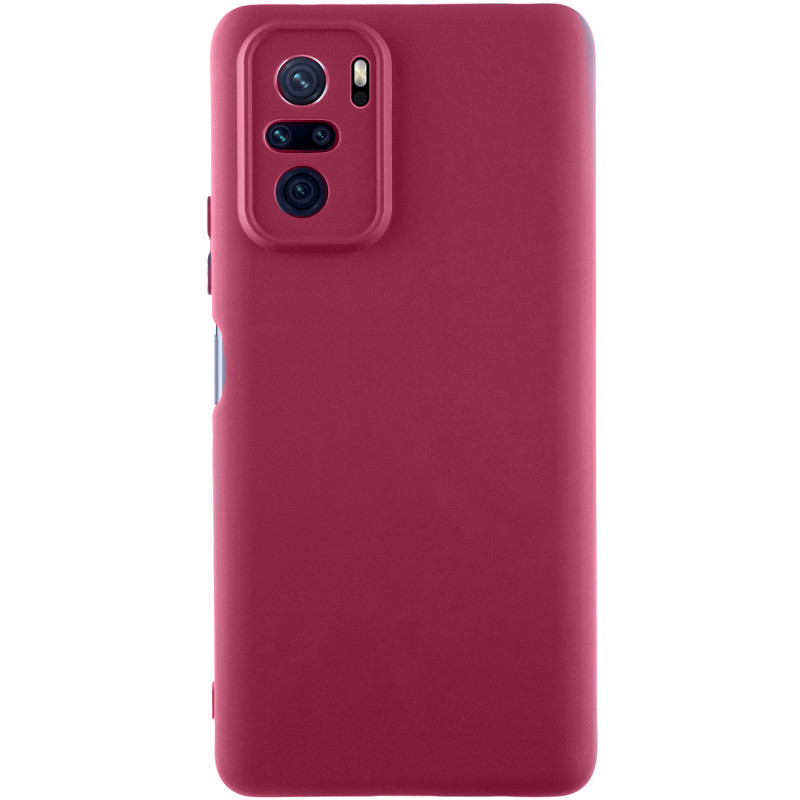 Чохол Silicone Cover Lakshmi Full Camera (AAA) на Xiaomi Redmi Note 10 / Note 10s / Poco M5s (Бордовий / Plum)