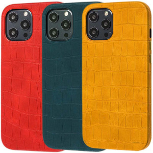 Шкіряний чохол Croco Leather для iPhone 12