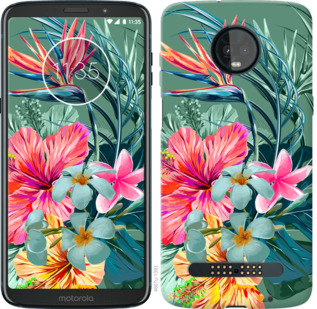 

Чохол Тропічні квіти v1 на Motorola Moto Z3 Play 845332