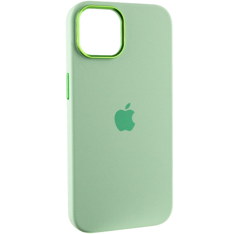 Чохол Silicone Case Metal Buttons (AA) на Apple iPhone 12 Pro Max (6.7") (Зелений / Pistachio)