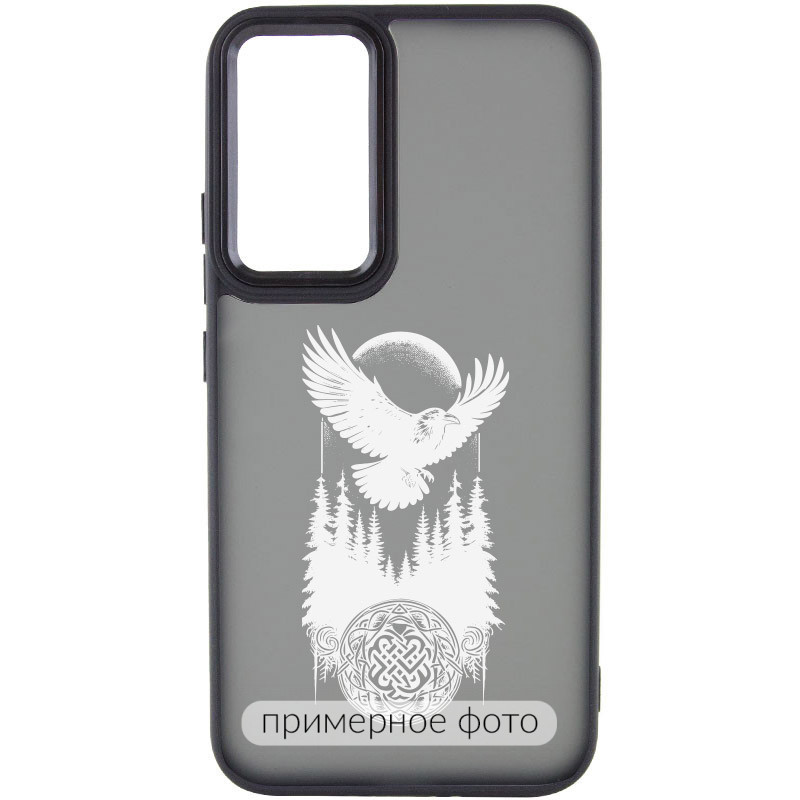 Накладка Oprint Скандинавия White для Oppo A57s / A77s (Black / Ворон)