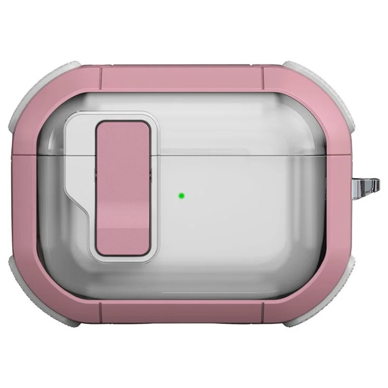 Футляр противоударный Locking Button для наушников Airpods Pro 2 / Pro (Pink)