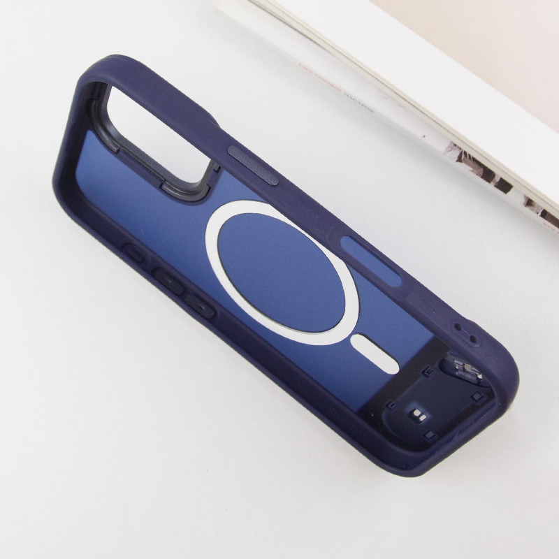 TPU+PC чехол Stand case для Apple iPhone 16 (6.1") (Blue) в магазине vchehle.ua