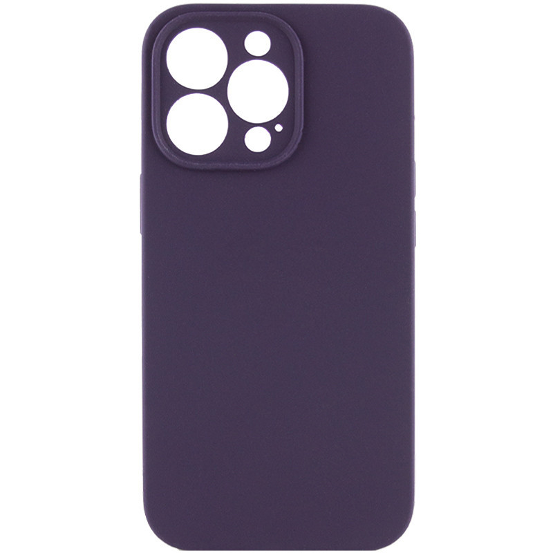 Чехол Silicone Case Full Camera Protective (AA) NO LOGO для Apple iPhone 14 Pro Max (6.7") (Фиолетовый / Elderberry)