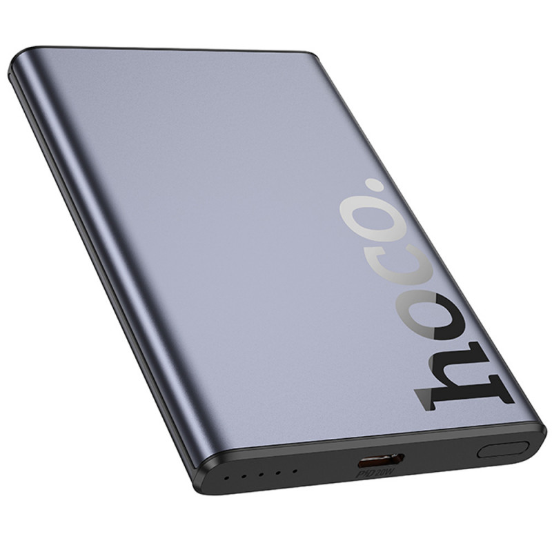 Фото Портативное ЗУ Power Bank Hoco Q32 Bird PD20W с БЗУ 5000 mAh (Metal gray) на vchehle.ua