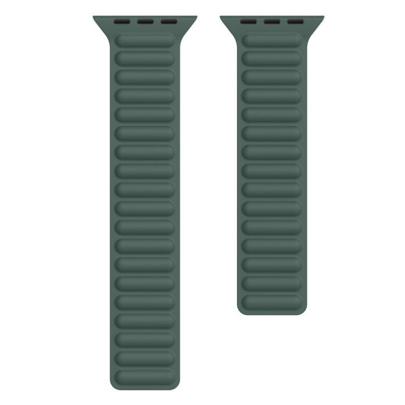 Уценка Силиконовый ремешок Ripple для Apple Watch 38/40mm (Дефект упаковки / Зелений / Pine green)