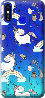 

Чехол Единорог и кофе для Tecno Spark 4 Lite 1607335