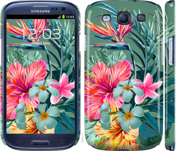 

Чехол Тропические цветы v1 для Samsung Galaxy S3 Duos I9300i 844803