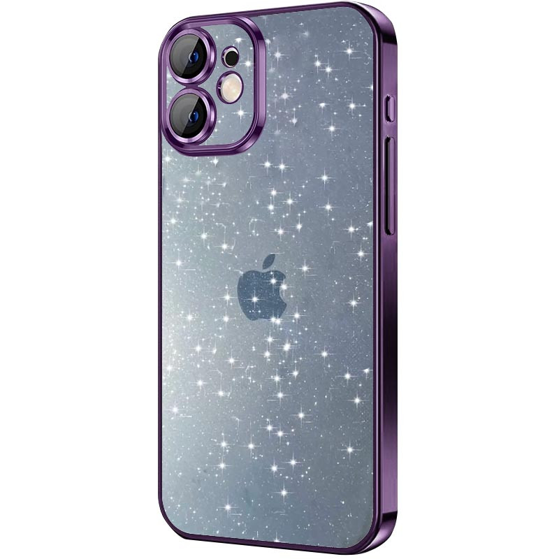 Чохол TPU+PC Glittershine на Apple iPhone 12 (6.1") (Purple)