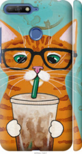 Чехол Зеленоглазый кот в очках для Huawei Honor 7A Pro