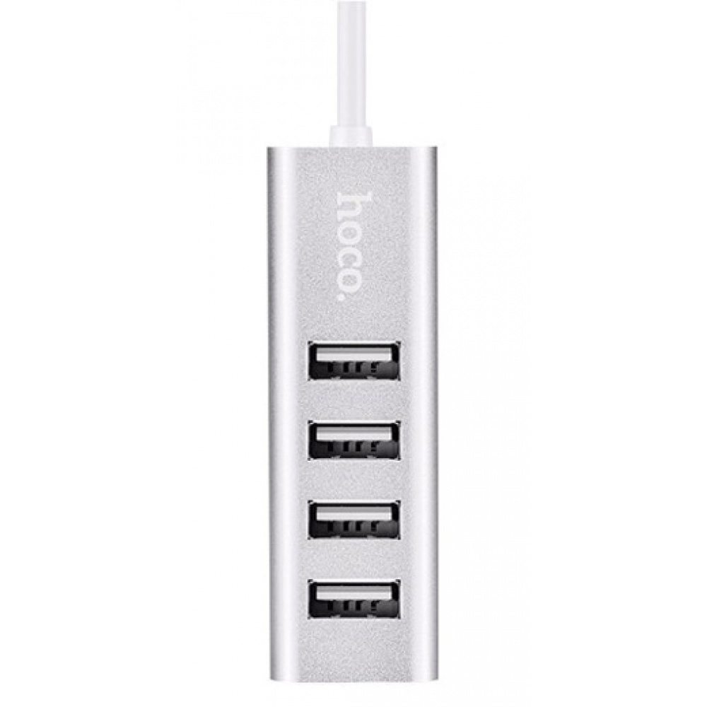 Перехідник HUB Hoco HB1 USB to USB 2.0 (4 port) (1m) (Срібний)