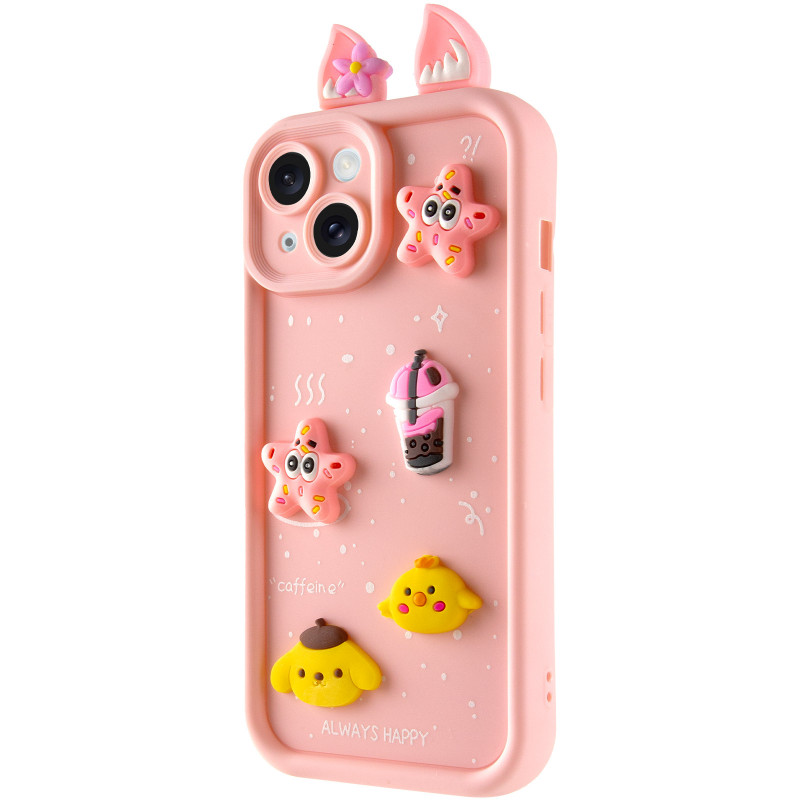 Чехол TPU Toys Case with Ears для Apple iPhone 13 (6.1") (Light Pink)
