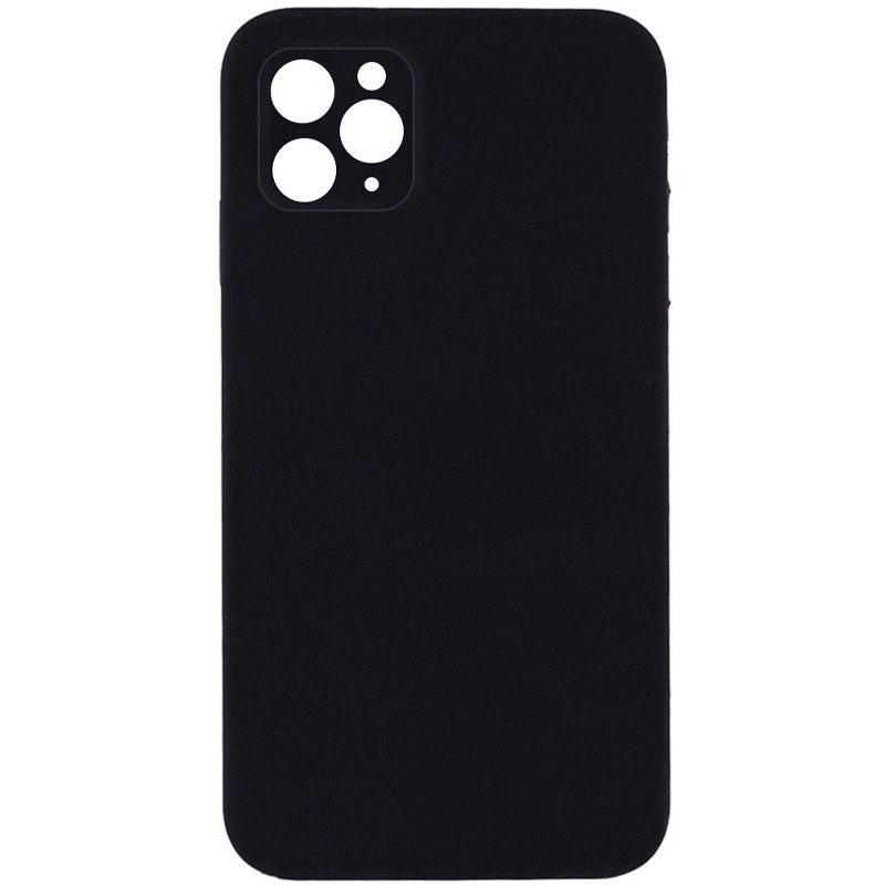 Silicone Case Square Full Camera Protective (AA) NOLOGO для Apple iPhone 11 Pro (5.8") (Черный / Black)