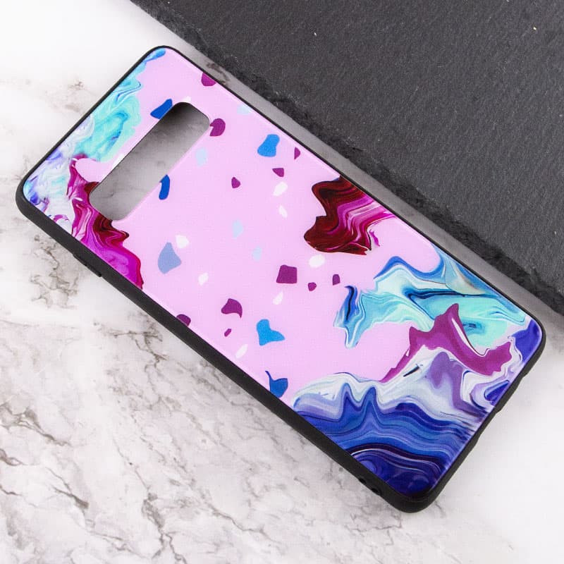 Фото TPU+Glass чехол Diversity для Samsung Galaxy S10 (Stains red) на vchehle.ua