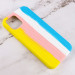Фото Чехол Silicone case Full Braided для Apple iPhone 13 Pro (6.1") (Желтый / Голубой) на vchehle.ua