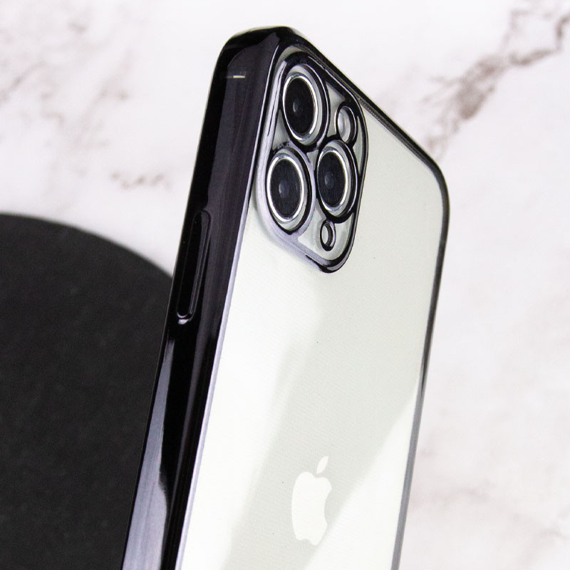 

Прозрачный силиконовый чехол глянцевая окантовка Full Camera для Apple iPhone 11 Pro (5.8") (Черный) 1096423