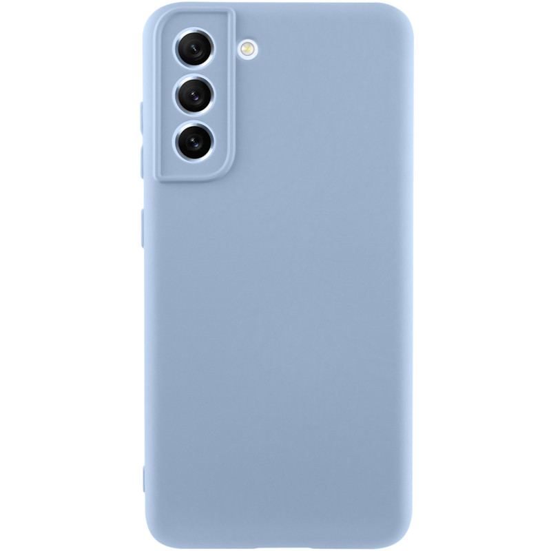 Чехол TPU GETMAN Liquid Silk Full Camera для Samsung Galaxy S21 (Голубой / Lilac Blue)