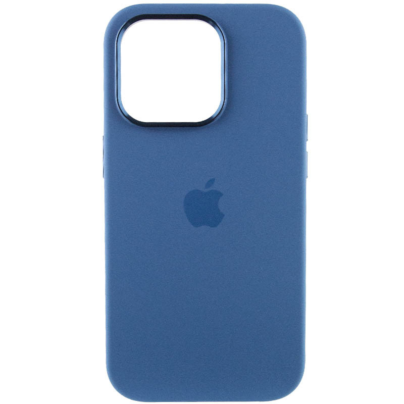 Фото Чехол Silicone Case Metal Buttons (AA) для Apple iPhone 14 Pro Max (6.7") (Синий / Blue Jay) на vchehle.ua