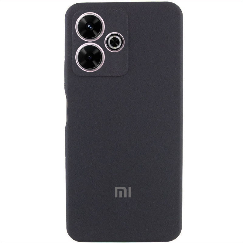 Чехол Silicone Cover Lakshmi Full Camera (AAA) with Logo для Xiaomi Redmi 13 4G / Poco M6 4G (Черный / Black)