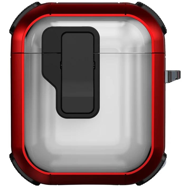 Футляр противоударный Locking Button для наушников Airpods 1/2 (Red)