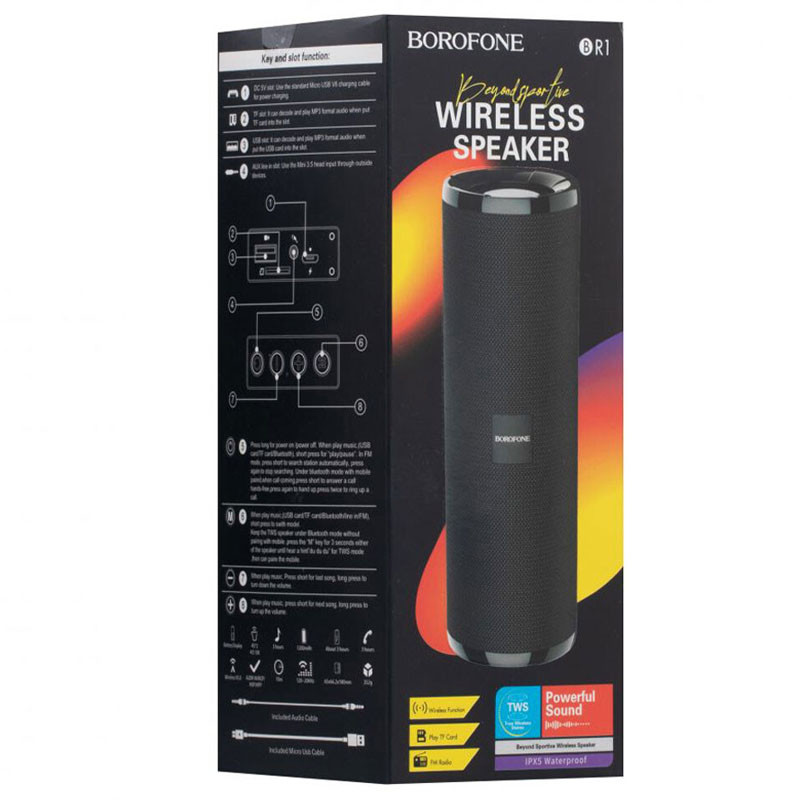 Фото Bluetooth Колонка Borofone BR1 (Black) в магазине vchehle.ua