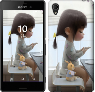 

Чехол Милая девочка с зайчиком для Sony Xperia M4 Aqua E2312 636619