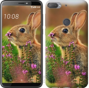 

Чехол Кролик и цветы для HTC Desire 12 Plus 677393
