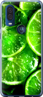 Чехол Зелёные дольки лимона для Motorola One Vision