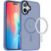 TPU+PC чохол Metal Buttons with Magnetic Safe Colorful на Apple iPhone 16 Plus (6.7") (Блакитний)