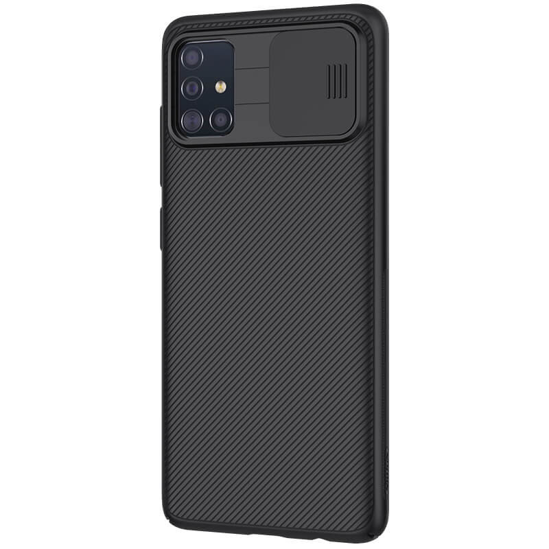 Карбонова накладка Nillkin Camshield (шторка на камеру) на Samsung Galaxy A51 (Чорний / Black) в магазині vchehle.ua