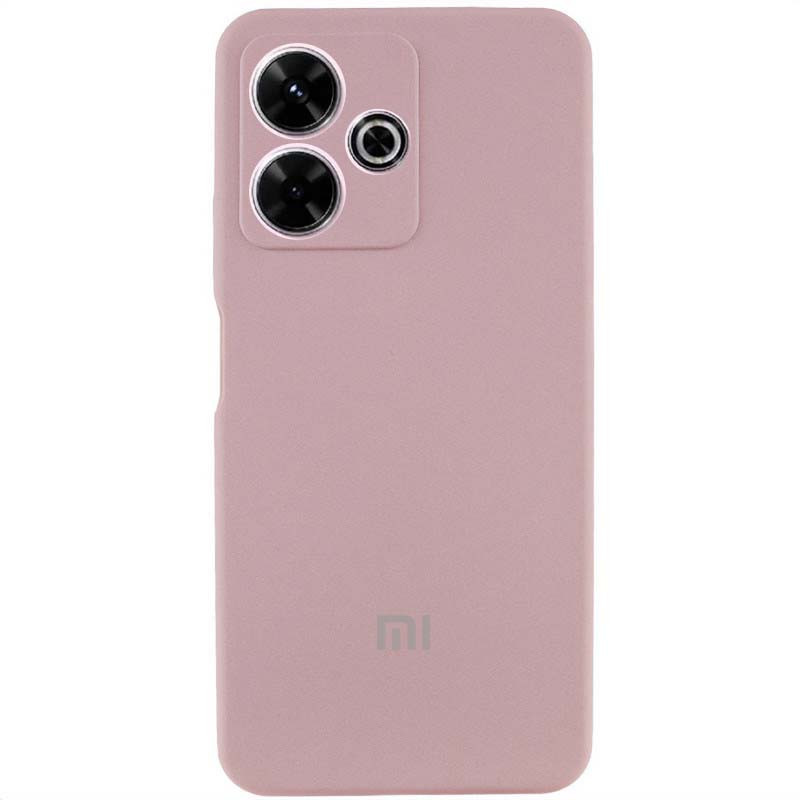 Чехол Silicone Cover Lakshmi Full Camera (AAA) with Logo для Xiaomi Redmi 13 4G / Poco M6 4G (Розовый / Pink Sand)