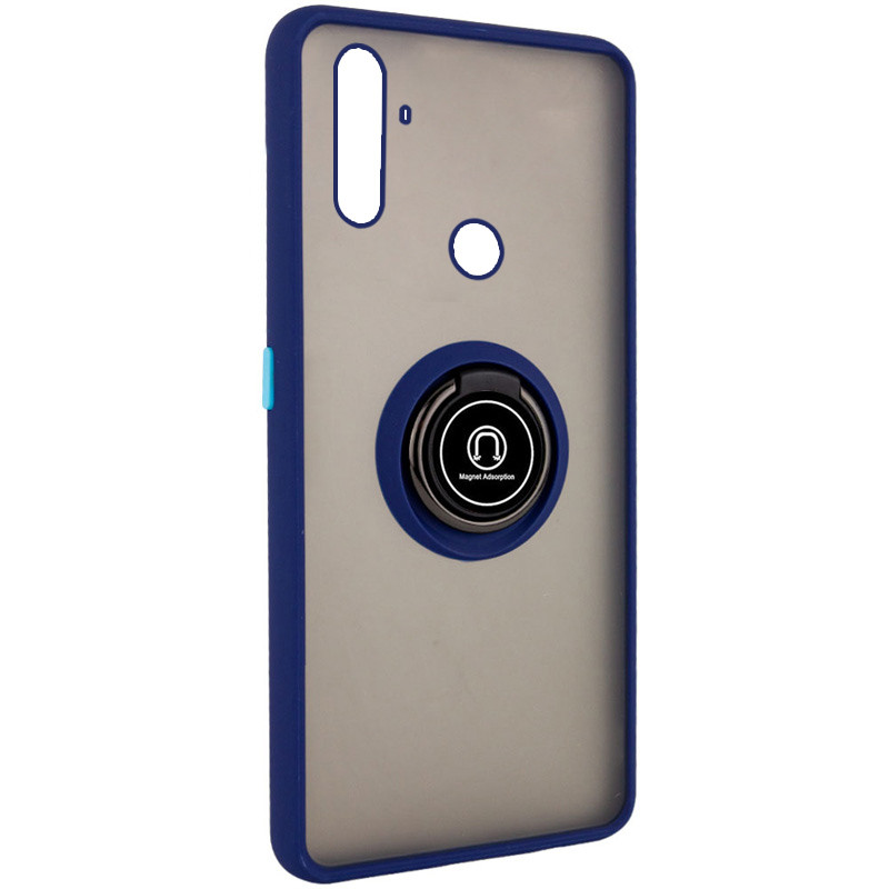 TPU+PC чохол Deen ColorEdgingRing for Magnet на Realme C3 / 5S (Синій)