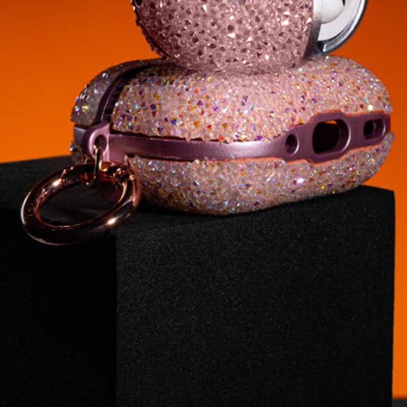 Фото TPU чохол Bling World Rock Diamond на наушников AirPods 3 (Рожевий) в маназині vchehle.ua