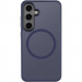 Фото TPU+PC чехол Metal Buttons with Magnetic Safe Colorful для Samsung Galaxy S25 (Синий / Navy Blue) на vchehle.ua
