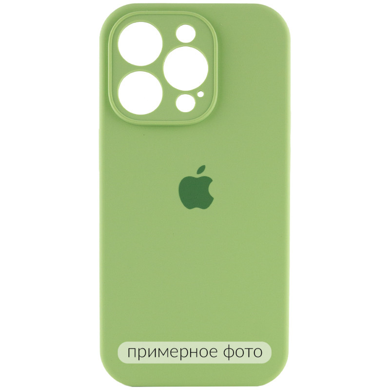 Чехол Silicone Case Full Camera Protective (AA) для Apple iPhone 16 Plus (6.7") (Мятный / Mint)