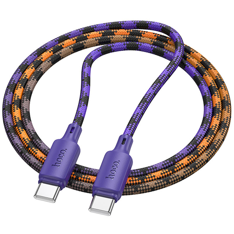 Фото Дата кабель Hoco X116 Meridian Type-C to Type-C 60W (1m) (Gradient Purple Mix) в магазине vchehle.ua