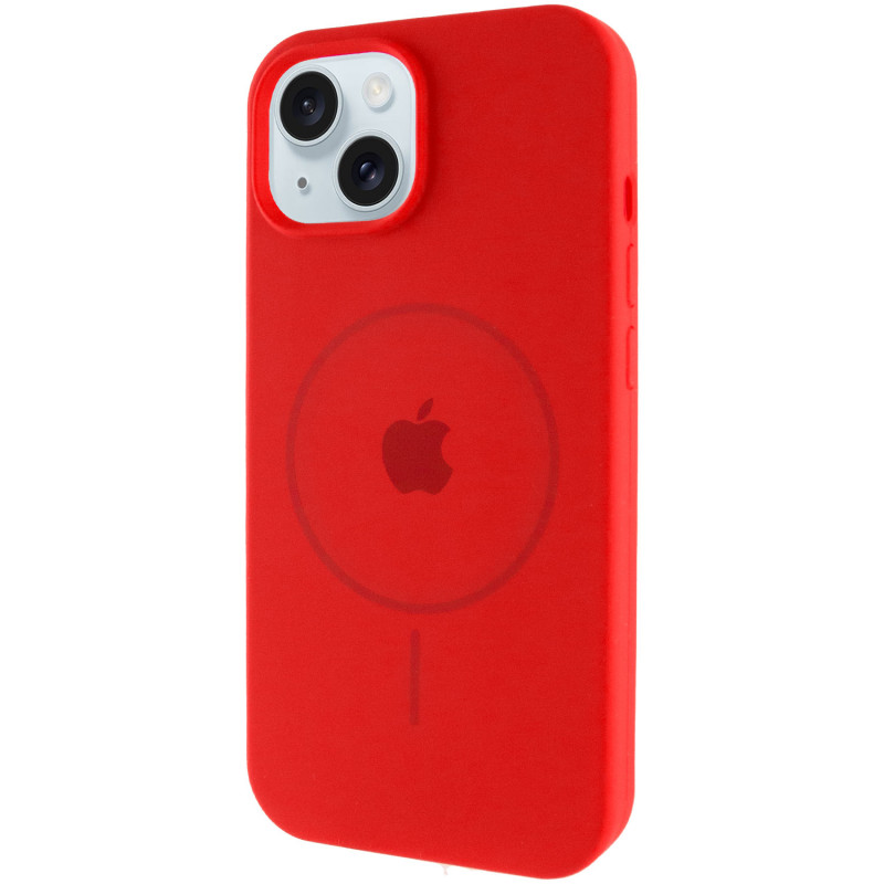 Чохол Silicone Case Full Protective (AA) with Magnetic Safe на Apple iPhone 14 Plus (6.7") (Червоний / Red)