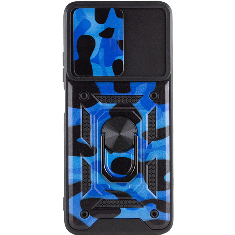 Фото Ударостійкий чохол Camshield Serge Ring Camo на Xiaomi Redmi 10 (Синій / Army Blue) в маназині vchehle.ua