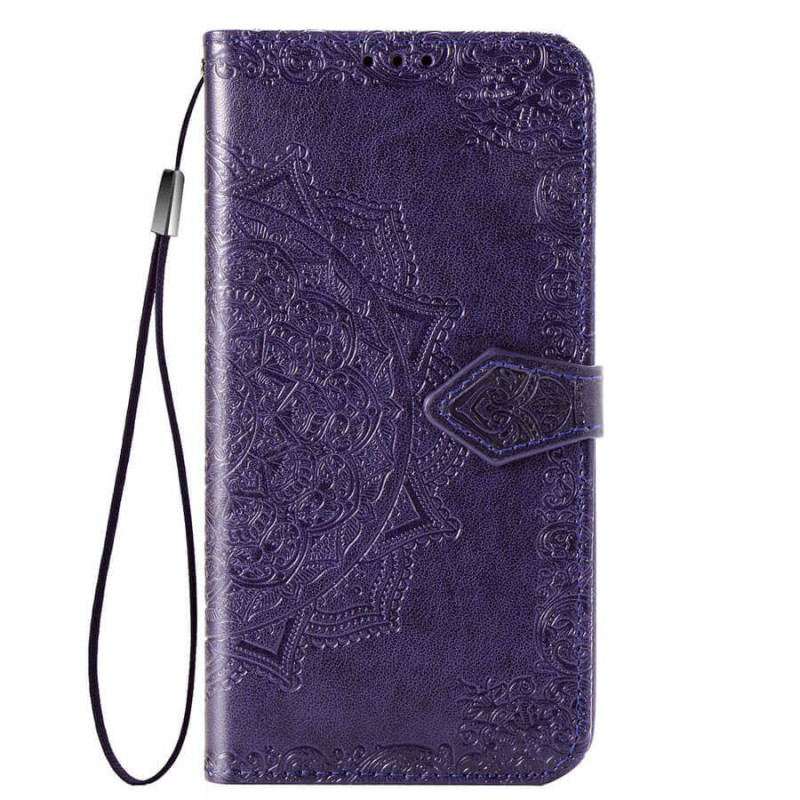 Кожаный чехол-книжка Art Case с визитницей для Xiaomi Redmi 8 (Фиолетовый)
