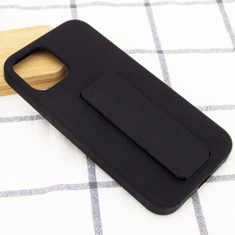 Купити Чохол Silicone Case Hand Holder на Apple iPhone 12 Pro Max (6.7") (Чорний / Black) на vchehle.ua