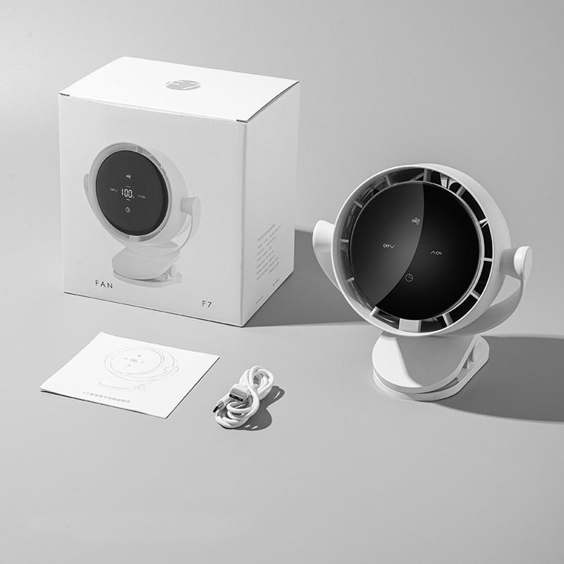 Заказать Настольный вентилятор F7 с зажимом 4000mAh (White) на vchehle.ua