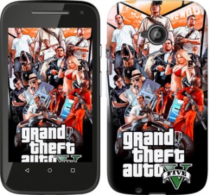 Чехол на Motorola Moto E2 GTA 5. Collage v2